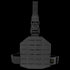 The Condor LCS Drop Leg Panel in black features adjustable straps, buckle closure, and MOLLE-compatible laser-cut slots for gear attachment.
